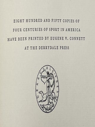 Four Centuries of Sport in America 1490-1890
