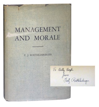 Item #1330 Management and Morale. F. J. Roethlisberger