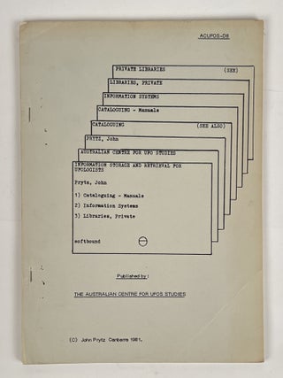 Item #15060 Information Storage and Retrieval for Ufologists. John Prytz