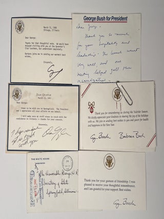 Item #15337 Signed Letters and Presidential Thank Yous from George H.W. Bush, George W. Bush, and...