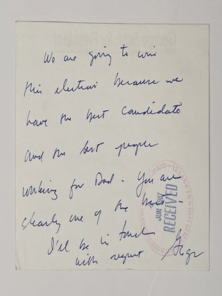 Signed Letters and Presidential Thank Yous from George H.W. Bush, George W. Bush, and Dan Quayle to Illinois Governor George Ryan