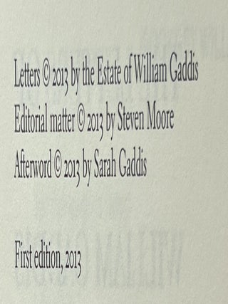 The Letters of William Gaddis