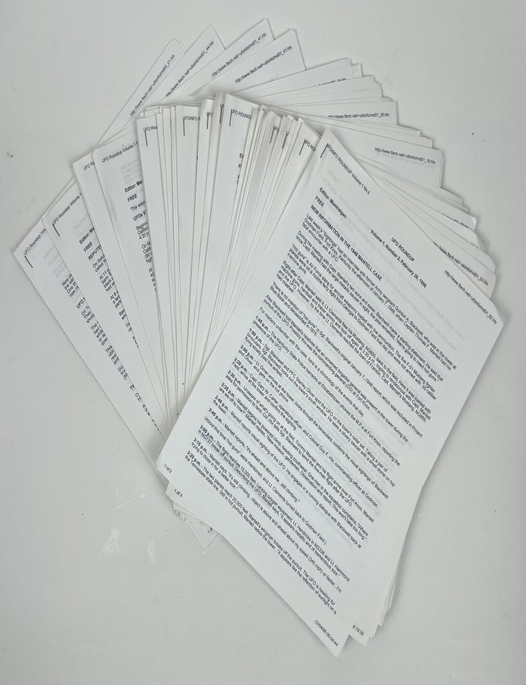 Item #16800 Collection of UFO Roundup Vol. 1, No. 2 to Vol. 2, No. 5. Masinaigan, Joseph Trainor.