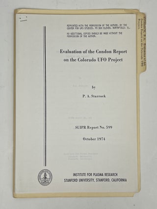 Item #17125 Evaluation of the Condon Report on the Colorado UFO Project; SUIPR Report No. 599...