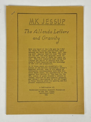 Item #17134 The Allende Letters and Gravity. M. K Jessup
