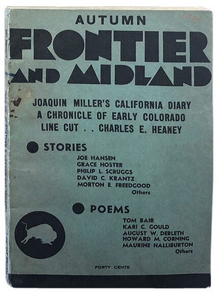 Item #3751 Frontier and Midland Autumn 1935. August Derleth