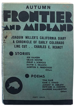 Item #3751 Frontier and Midland Autumn 1935. August Derleth