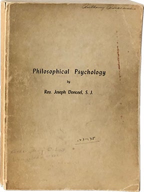 Item #4219 Philosophical Psychology. Rev. Joseph Donceel