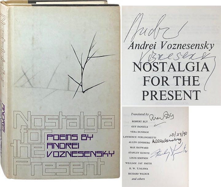 Item #4432 Nostalgia for the Present. Andrei Voznesensky.