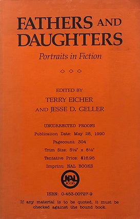 Item #5102 Fathers and Daughters; Portraits in Fiction. Terry Eicher, Jesse D. Geller