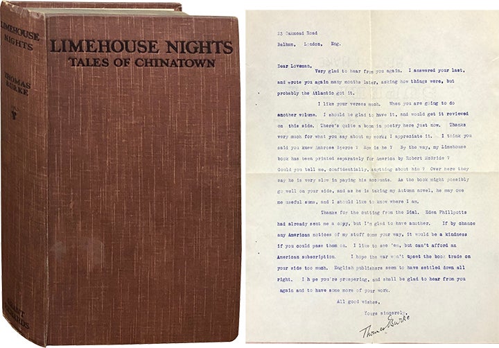 Limehouse Nights; Tales of Chinatown. Thomas Burke.