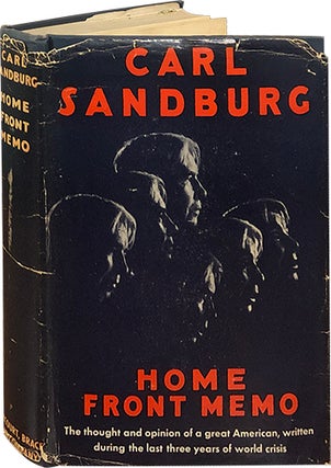 Item #6428 Home Front Memo. Carl Sandburg