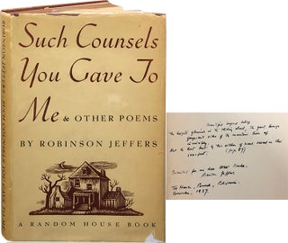 Item #6552 Such Counsels You Gave to Me and Other Poems. Robinson Jeffers