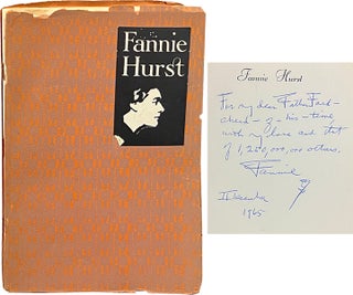 Item #7046 Fannie Hurst; A Biographical Sketch, Critical Appreciation, and Bibliography. Fannie...