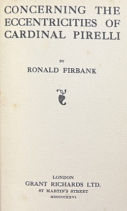 Concerning the Eccentricities of Cardinal Pirelli