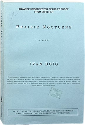 Item #7406 Prairie Nocturne. Ivan Doig