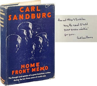 Item #7459 Home Front Memo. Carl Sandburg