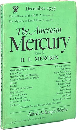 Item #8099 The American Mercury December 1933. H. L. Mencken