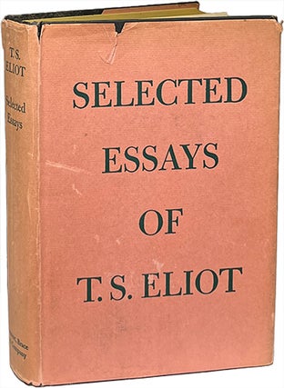 Item #9178 Selected Essays. T. S. Eliot