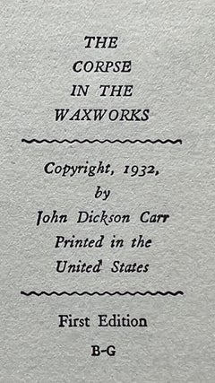 The Corpse in the Waxworks
