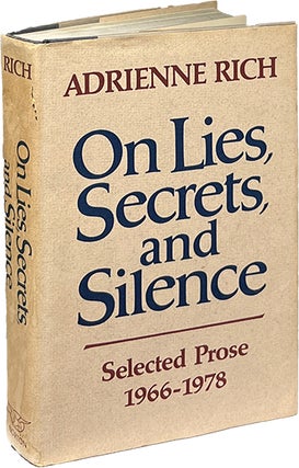 Item #9436 On Lies, Secrets, and Silence; Selected Prose 1966-1978. Adrienne Rich