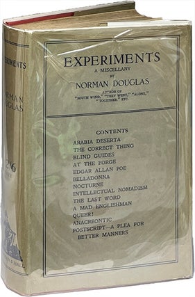 Item #9448 Experiments; A Miscellany. Norman Douglas