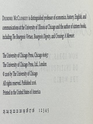 Bourgeois Equality; How Ideas, Not Capital or Institutions, Enriched the World