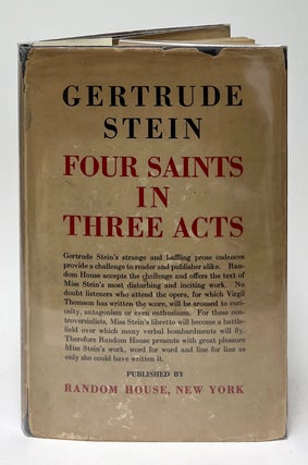 Item #9869 Four Saints in Three Acts. Gertrude Stein